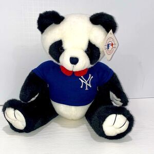 Twins Enterprise Vintage MLB Goodbuy Bear 12" New York Yankees Plush Panda Bear